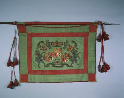 Banier met koninklijk wapen van Groot-Brittannië, 1700s door Unbekannt