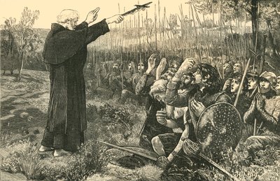 Bannockburn: De abt van Inchaffray zegent de Schotten voor de slag, 1314, 1890 door Unbekannt