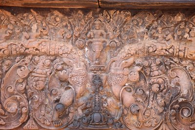 Banteay Srei Tempel in Angkor, Cambodja. Fijn uitgesneden, Siem Reap, Cambodja door Unbekannt