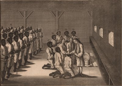 Doop van zwarte slaven, 1757 door Unbekannt