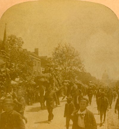 Barnums Parade, Penn. Ave. Washington D.C., eind 19e-begin 20e eeuw door Unbekannt