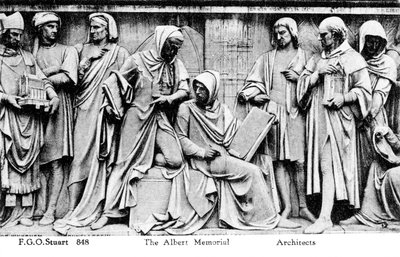 Bas-reliëf van het Albert Memorial, Londen, begin 20e eeuw door Unbekannt
