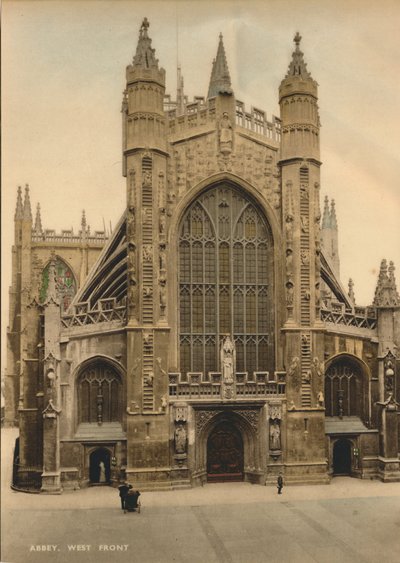 Bath Abbey, West front, c1925 door Unbekannt