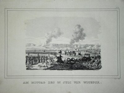 Slag tussen Russische troepen en Franse cavalerie bij Ostrovno 25-26 juli 1812 door Unbekannt