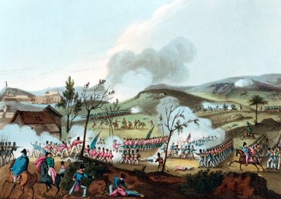 Slag bij Corunna La Coruna, Peninsular War, Spanje 16 januari 1809, 1815 door Unbekannt