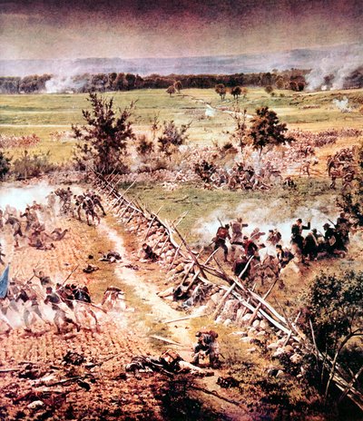 Slag bij Gettysburg, Amerikaanse Burgeroorlog, 1-3 juli 1863 door Unbekannt