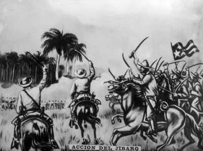 Slag bij Jibaro, 1876 door Unbekannt