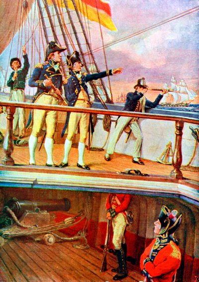 Slag bij Trafalgar, 21 oktober 1805 door Unbekannt