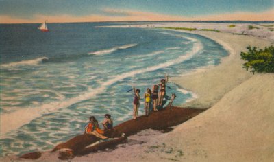 Strand bij Sabanilla Resort Ontwikkeling, c1940s door Unbekannt