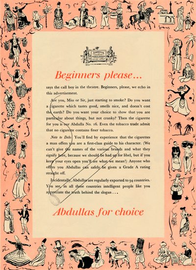 Beginners kiezen Abdullas, 1939 door Unbekannt