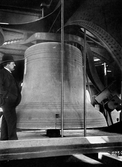 Klok in de toren van Big Ben, Palace of Westminster, Londen, ca. 1905 door Unbekannt