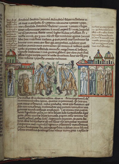 Bernard van Clairvaux stuurt monniken naar dochterhuizen, Cisterciënzer monniken, 1249-1250 door Unbekannt