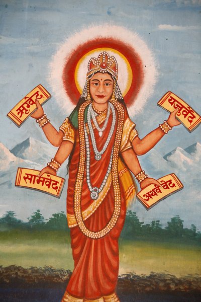 Bhagavad-Gita hindoeïstische geschriften, Kathmandu, Nepal door Unbekannt