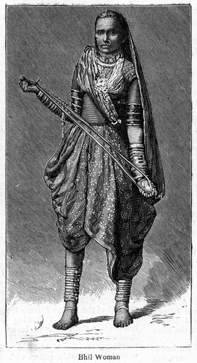 Bhil vrouw, 1886 door Unbekannt