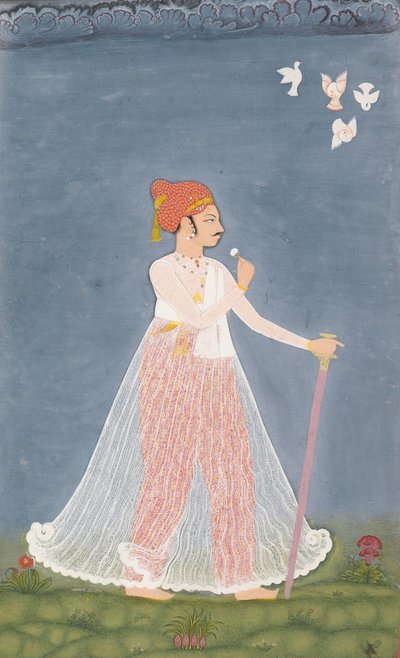 Bishen Singh als een jonge man, ca. 1780 door Unbekannt