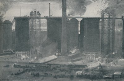 Hoogovens bij Bell Bros. IJzerwerken, Middlesborough, 1910 door Unbekannt