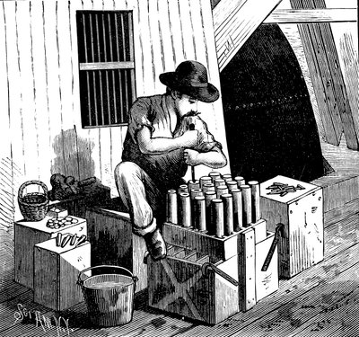 Opblazen van Flood Rock, 1885 door Unbekannt
