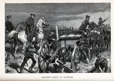 Blüchers moeras naar Waterloo, 1882 door Unbekannt
