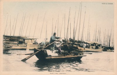 Boten en Sampans, ca. 1910 door Unbekannt