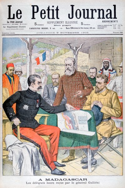 Boer delegatie ontvangen door Generaal Gallieni, Gouverneur van Madagaskar, 1902 door Unbekannt