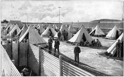 Boerengevangenen in een kamp in Bloemfontein, 2e Boerenoorlog, 1899-1902 door Unbekannt