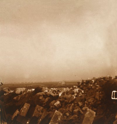 Bombardement, ca. 1914-1918 door Unbekannt