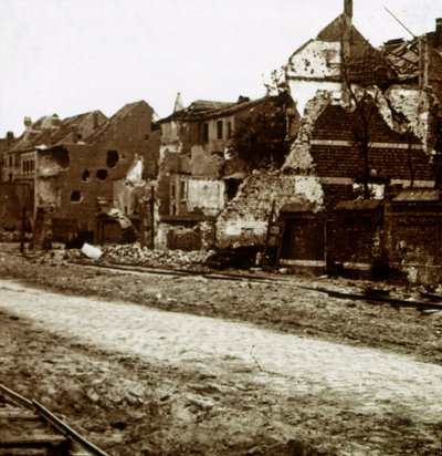 Gebombardeerde gebouwen, Nieuwpoort, Vlaanderen, België door Unbekannt
