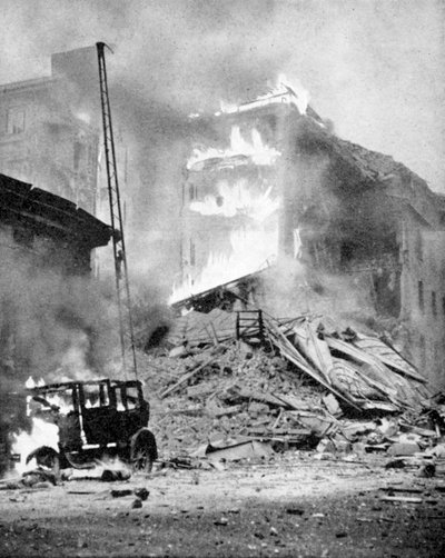 Bombardement op Helsinki door de Russen, Tweede Wereldoorlog door Unbekannt