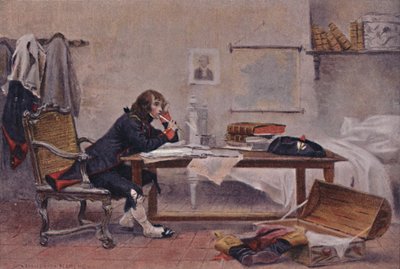 Bonaparte in Auxonne door Unbekannt