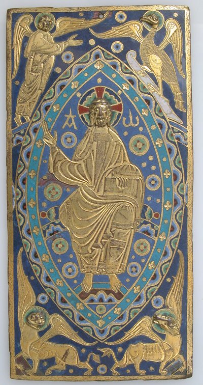 Boekomslag plaquette met Christus in Majesteit, Frans, ca. 1200 door Unbekannt