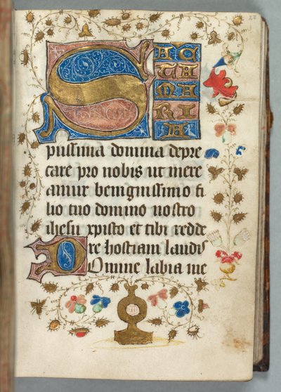 Getijdenboek Gebruik van Metz: Fol. 27r, Gedecoreerde Initialen, c. 1440 door Unbekannt