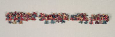Randfragment met Vogels en Bloemen, 100 v.Chr.-700 door Unbekannt