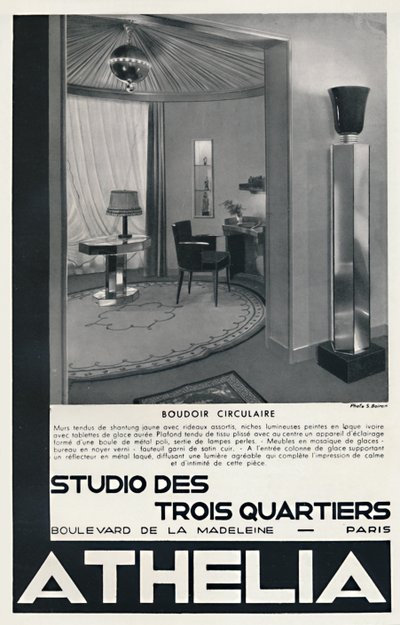 Boudoir Circulaire - Studio Des Trois Quartiers - Athelia, 1933 door Unbekannt