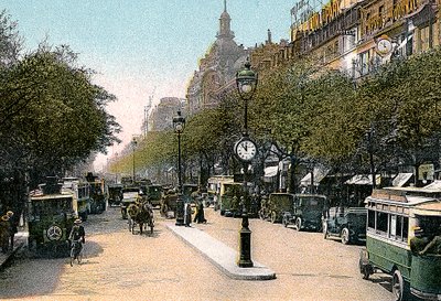 Boulevard des Italiens, Parijs, met auto