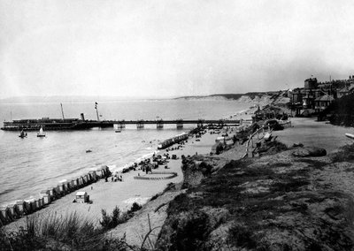 Bournemouth, vanaf East Cliff, ca. 1882 door Unbekannt