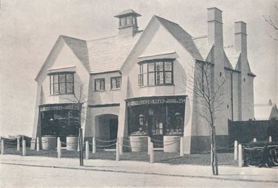 Bournville: twee van de dorpswinkels, door WA Harvey, ca. 1900-1902 door Unbekannt