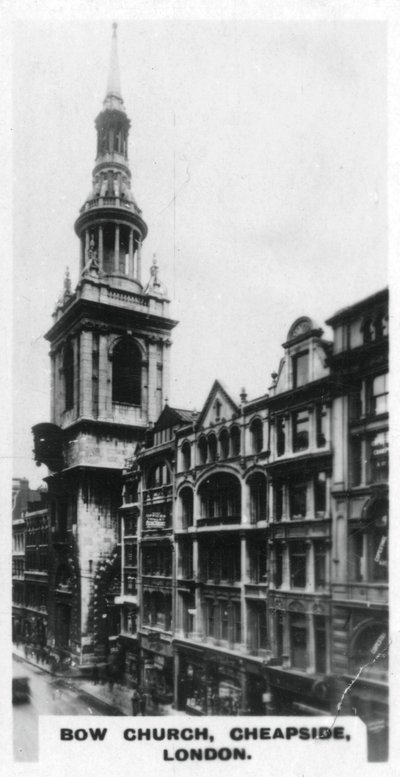 Bow Church, Cheapside, Londen, ca. 1920 door Unbekannt