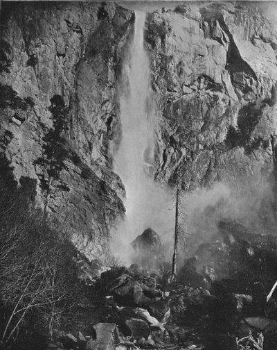 Bridal Veil Fall, Yosemite, Californië, VS, ca. 1900 door Unbekannt