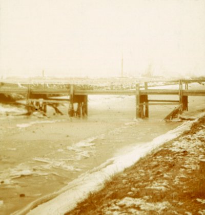Brug bij Poperinge, Vlaanderen, België door Unbekannt