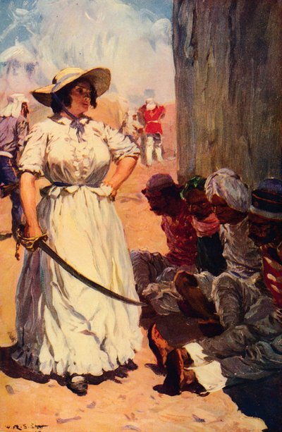 Bridget Widdowson op wacht in Cawnpore, 1857 c1912 door Unbekannt