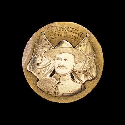 Britse Boerenoorlog medaille ter viering van de verdediging tegen het beleg van Mafeking en afbeelding van Robert Baden-Powell door Unbekannt