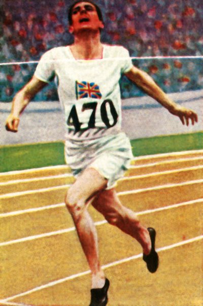 Britse atleet Douglas Lowe wint de 800 meter in Atletiek, 1928 door Unbekannt