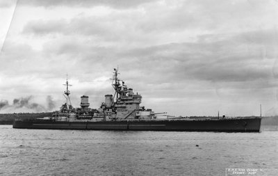 Brits slagschip HMS King George V, Sydney, Australië, 1945 door Unbekannt