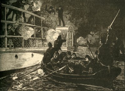 Britse Troepen Veroveren het Canadese Rebellen Schip Caroline op de Niagara Rivier door Unbekannt