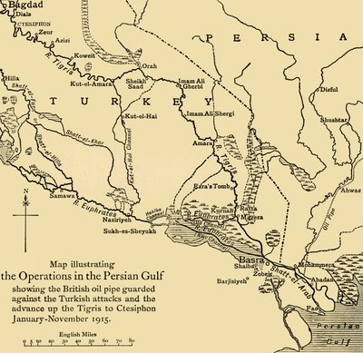 Britse oliepijpleiding in het Midden-Oosten, Eerste Wereldoorlog, 1915, ca. 1920 door Unbekannt