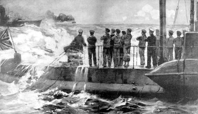 Britse onderzeeër E-13 in de Oostzee om de Russen te helpen, Eerste Wereldoorlog door Unbekannt