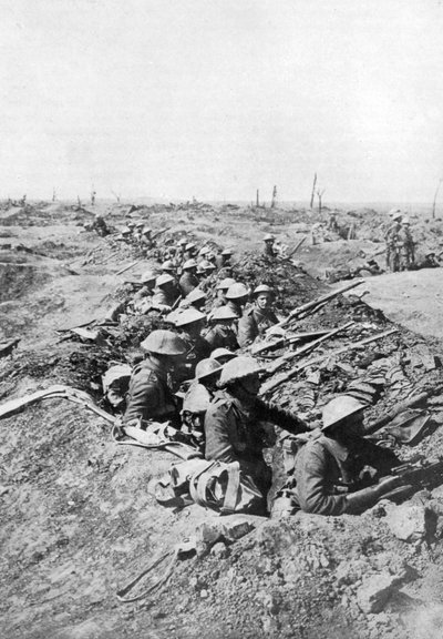 Britse troepen op de Somme Hoogten, Frankrijk, Eerste Wereldoorlog, 1914-1918 door Unbekannt