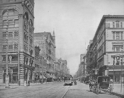 Broadway, noord vanaf Chestnut Street, St. Louis, ca. 1897 door Unbekannt