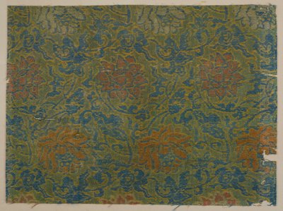 Brokaat, zijde. Een monster, Edo-periode, 1615-1868 door Unbekannt