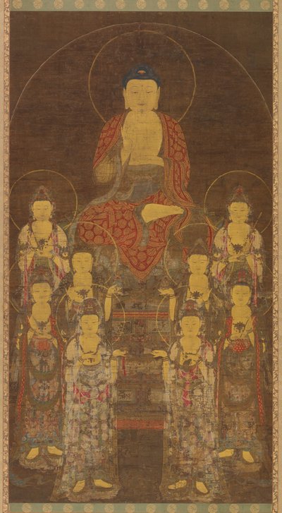 Boeddha Amitabha Amita en de Acht Grote Bodhisattva